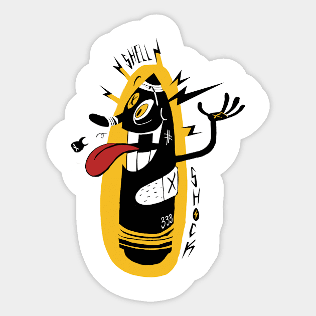 Shell Shock Sticker by texamillionaire